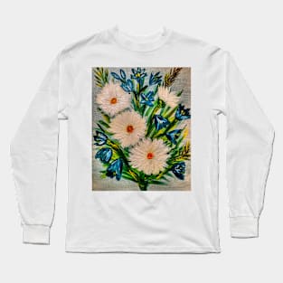 Some abstract flowers and plants In some of my favorite colors and metallic paint . Long Sleeve T-Shirt
